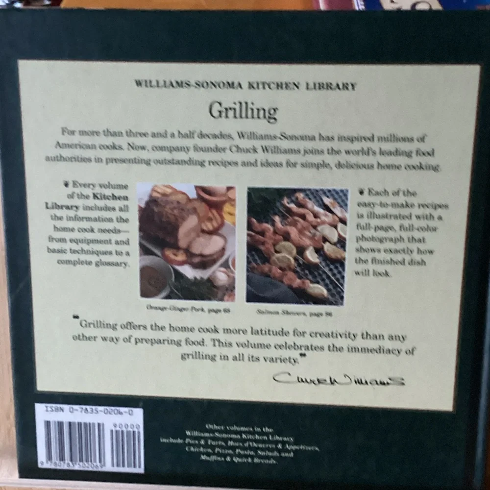 Williams Sonoma Grilling Cookbook with Wooden Holder